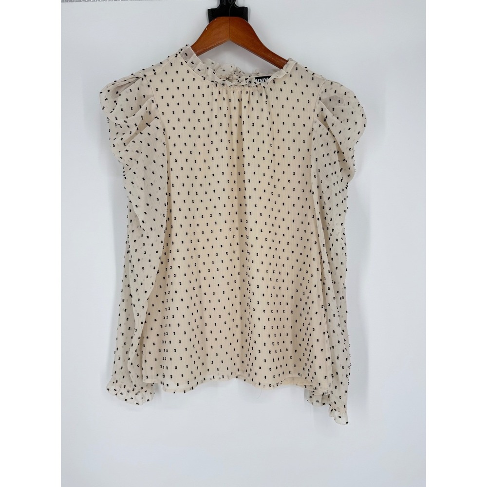 DKNY Womens Blouse Medium Timeless Minimalist Office Business Causal Career Chic